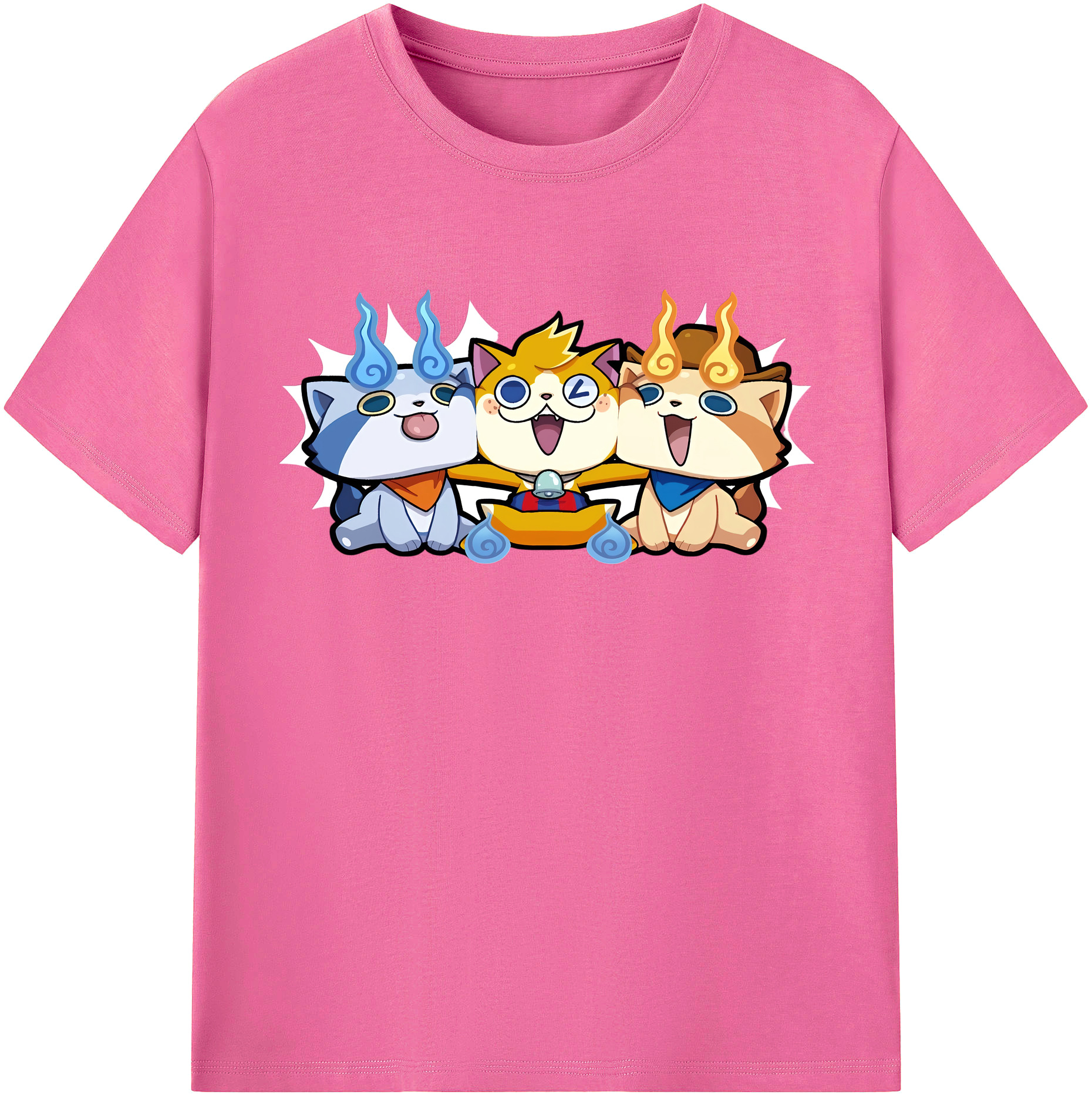 （画像用） 妖怪ウォッチ Yo-kai Watch レディースカジュアルプリントTシャツ（綿100％）